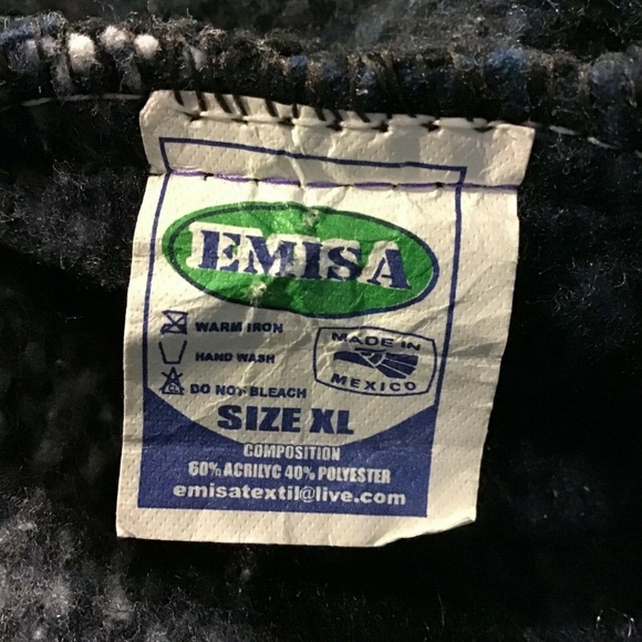 Men's Vintage Poncho Mexico Baja Drug Rug XL - Picture 4 of 5